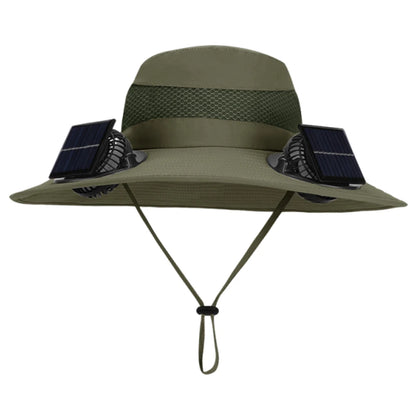 Outdoor Solar Multi-purpose Fan Cap Adjustable Three-speed Wind with USB Charging