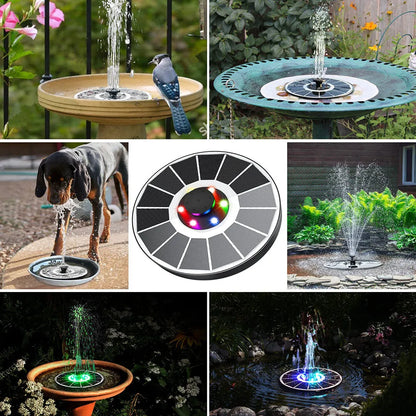 Solar Fountain Pump for Bird Bath with Lights,3.5W Solar Water Fountain