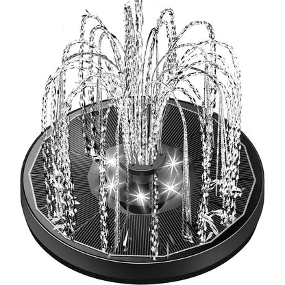 Solar Fountain Pump for Bird Bath with Lights,3.5W Solar Water Fountain