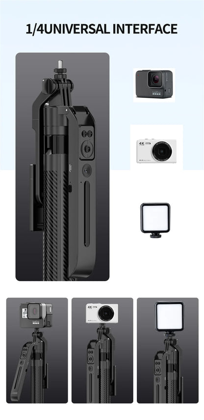 COOL DIER C12 AI Tracking gimbal Trípode Estabilizador de cardán Palo selfi inalámbrico plegable