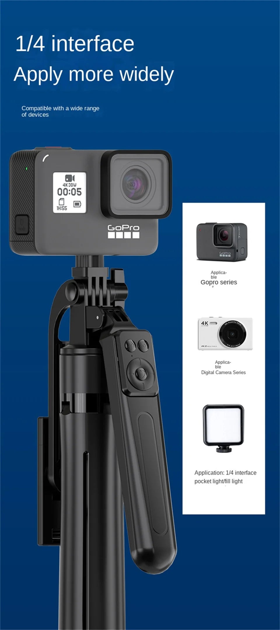 COOL DIER New Tripod for Smartphone Camera,Tripods Stand with Bluetooth shutter