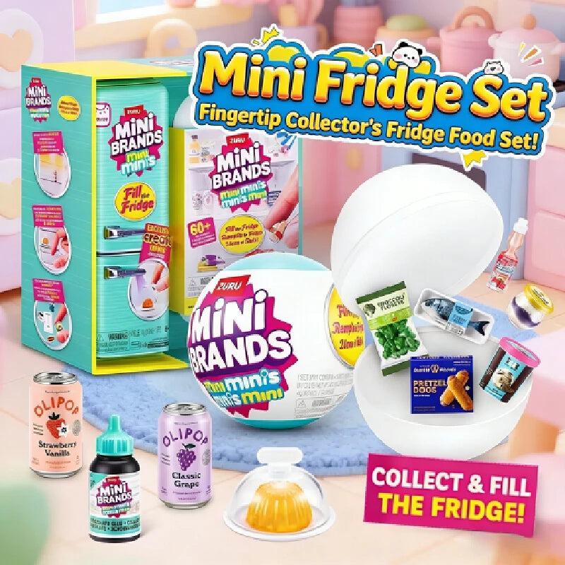 ZURU Mini Brands Refrigerator Bola Ciega Miniatura Refrigerator de Juguete de Simulación Genuina