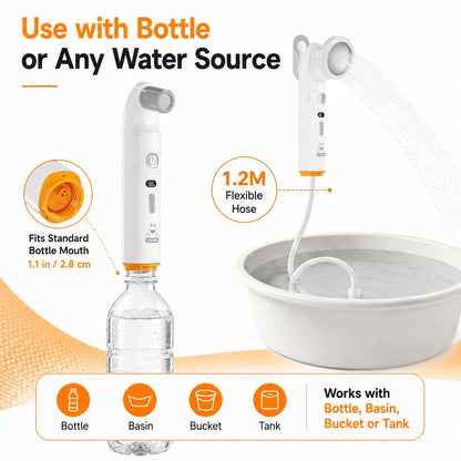 Electric Portable Bidet, 2-in-1 Shower & Bidet Nozzle, Rechargeable Travel Sprayer