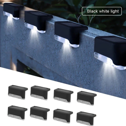 Luces solares para terraza de 4/8/12 unidades, encendido/apagado automático, impermeables, para escaleras y paredes