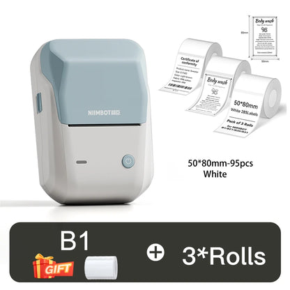 Label Printer Mini Bluetooth Sticker Maker Support Smartphones PC