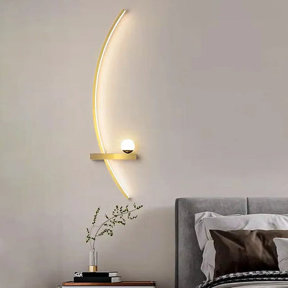Candeeiro de parede LED moderno, minimalista, com riscas, decorativo para quarto, cabeceira, sala de estar, iluminação ambiente.