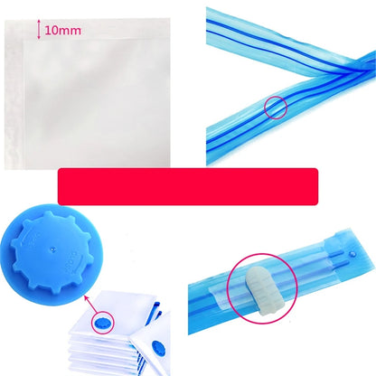 Vacuum Storage Bags With Valve Folding Compressed Space Saving Clothes Storage