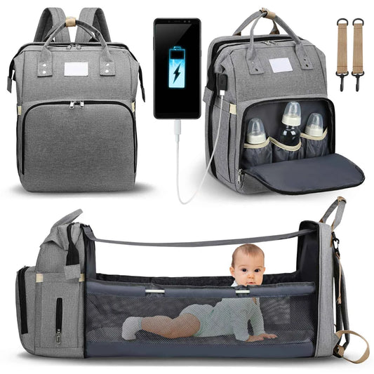Fashionable Mommy Bag Folding Baby Bed Mother Large