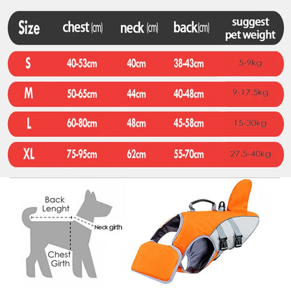 New Pet Swimming Life Jacket – Shark Fin Safety Vest for Dogs