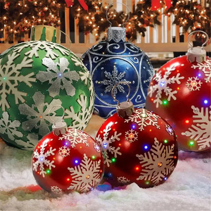 Outdoor Christmas Inflatable Decorated Ball 60cm PVC Giant Big Large Balls Xmas