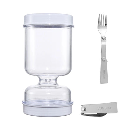 Recipiente para picles, frasco flip, armazenamento separado para alimentos húmidos e secos, suporte invertido