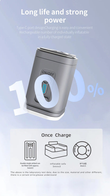 Portable Wireless Air Pump for Outdoor Cushions, Beds, and Yoga Balls.**