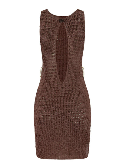 One-Shoulder Cut-Out Corset Mini Dress.