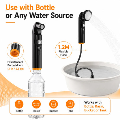 Electric Portable Bidet, 2-in-1 Shower & Bidet Nozzle, Rechargeable Travel Sprayer