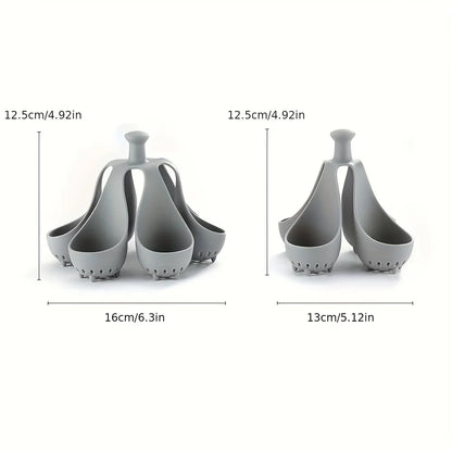 Soporte para huevos 4/6, cocedor de huevos de silicona resistente a altas temperaturas
