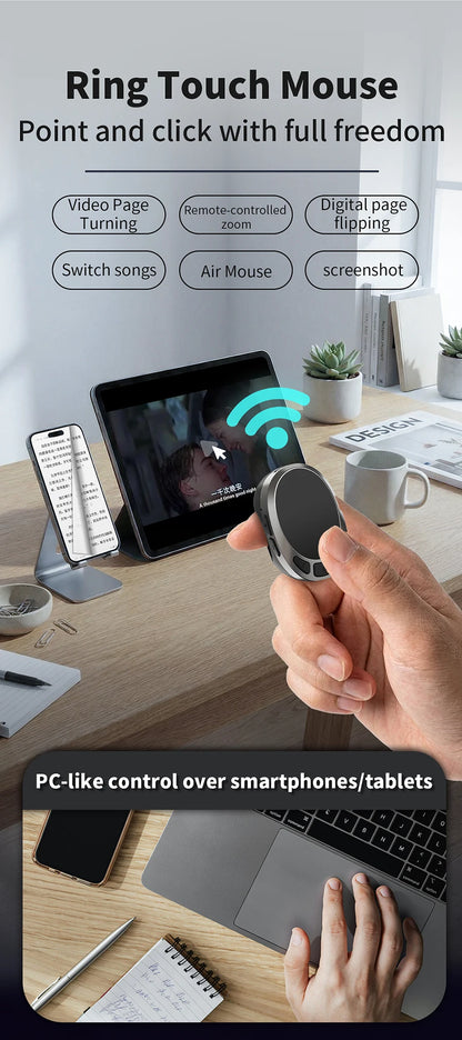 TikTok remote, scrolling ring, finger mouse, bluetooth page turner