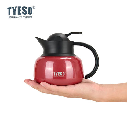 Tyeso Pumpkin-Shaped Thermos Steel Insulated Tea Infuser Hot Cold Water Bottle