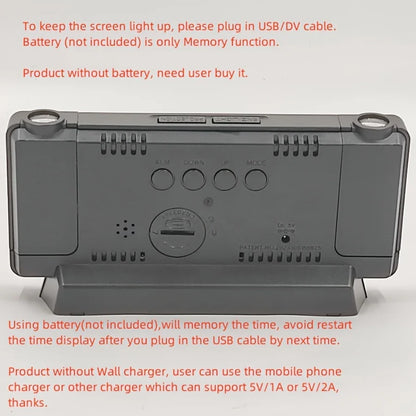 double projection clock LED clock Alarm Clock Digital clock 12/24H