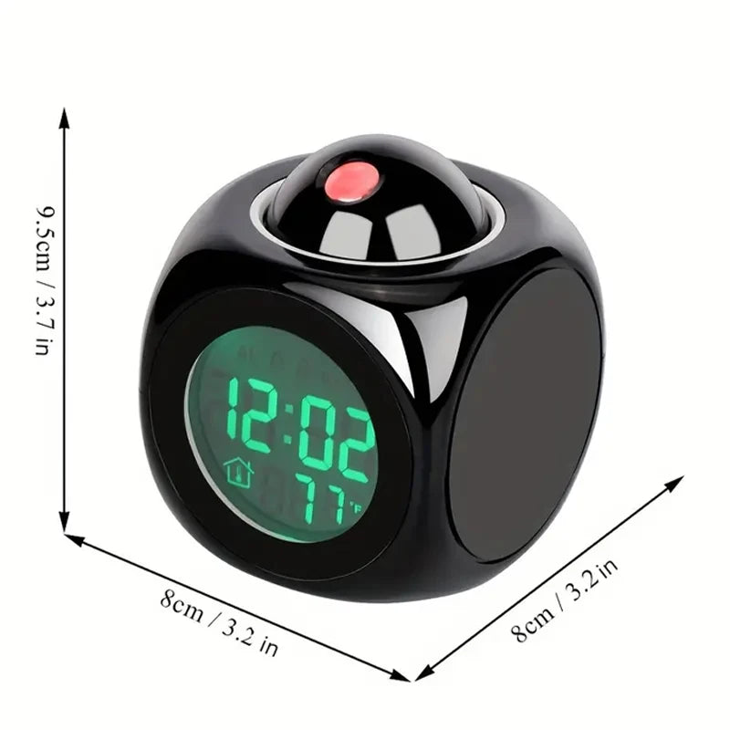 Multi-function Projection Chime Clock LED Light Projection