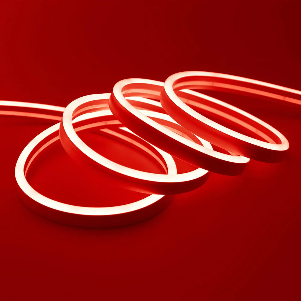 Solar LED Neon Strip Light 5m 10m DC 24V 120LED/m 2835 Flexible Lights 6x12mm Waterproofof