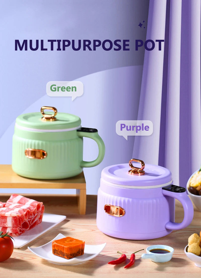 Olla arrocera inteligente portátil sartén eléctrica fideos taza hirviendo olla caliente