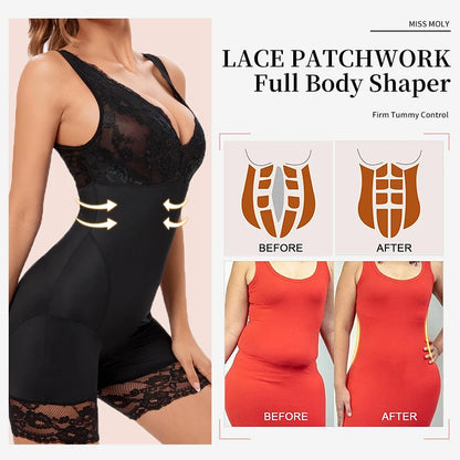 Shapewear Women Full Body Shaper Slimming Bodysuits Lace Corset Waist Trainer Shaping