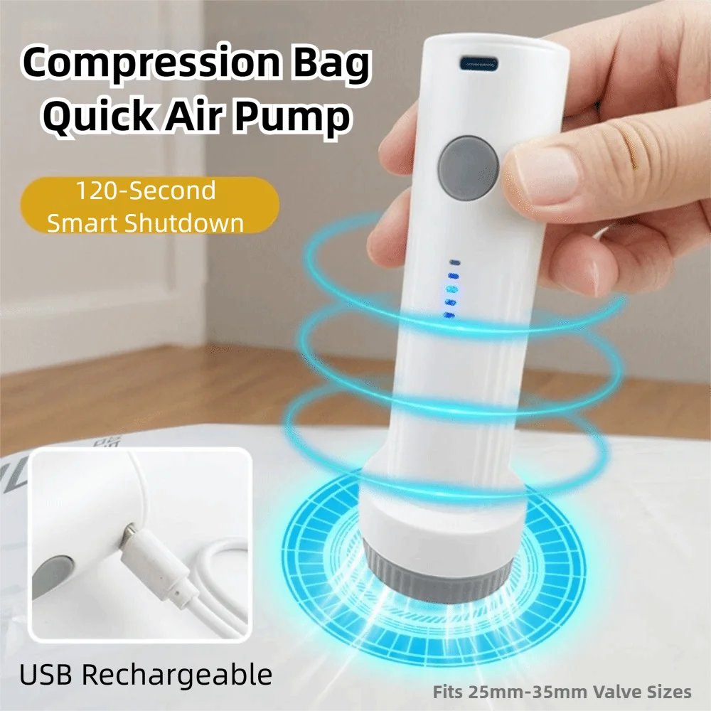 New Rechargeable Electric Vacuum Pump Portable Low Noise Compressed Bag Air