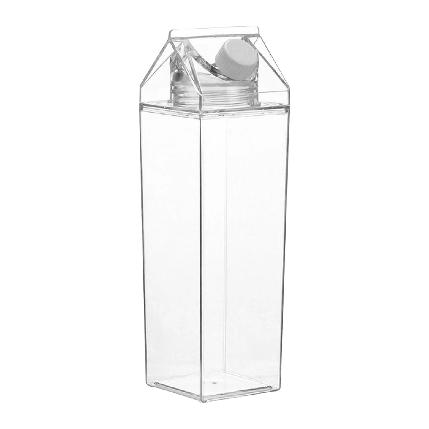 500/1000ml Water Bottle Transparent Large Capacity Square Milk