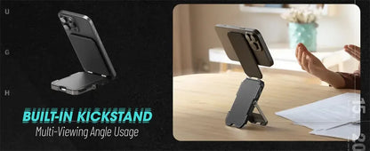 Soporte magnético tipo trípode SUPCASE con tarjetero para iPhone 16/15/14/13/12