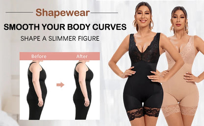 Shapewear Women Full Body Shaper Slimming Bodysuits Lace Corset Waist Trainer Shaping