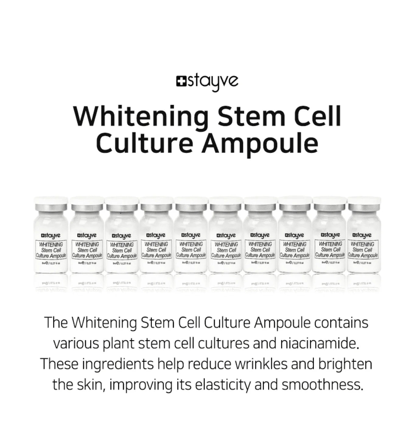Kit Sérum Facial Branqueador Stayve BB Cream Glow Skin Booster Coreano com Peptídeos