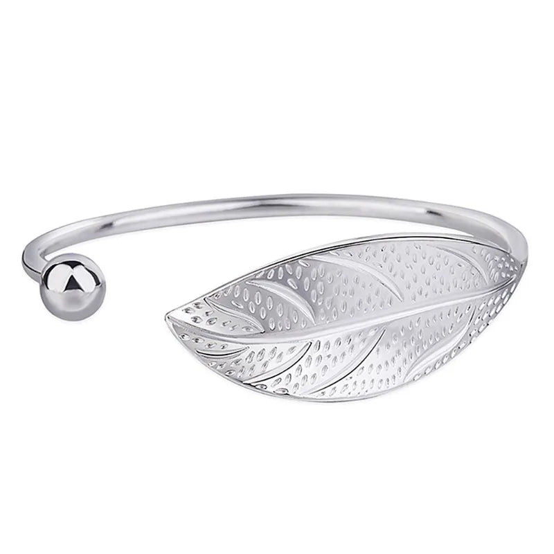 Luxury 925 Sterling Tree Leaf Bracelet for Women Fashion Designer