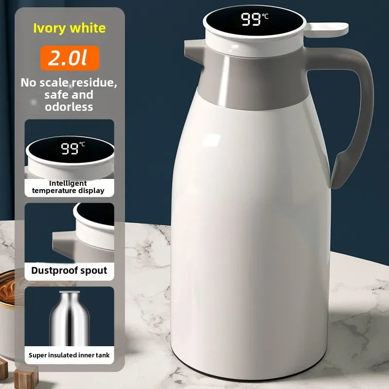 Hervidor térmico de cocina con pantalla digital para café, termo de vidrio de 1/1,3/2 l
