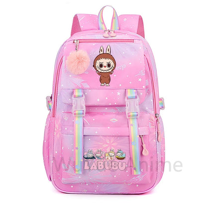 Mochila estampada fofa de anime para adolescentes estudantes crianças meninas meninos mochila escolar