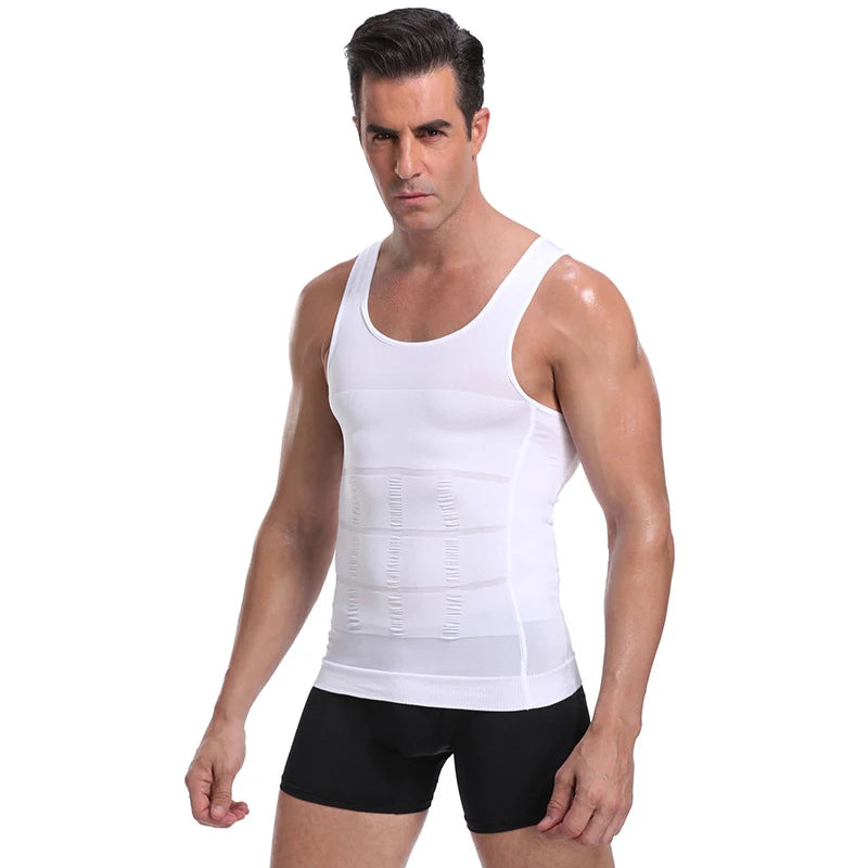 Men's Shapewear Slimming Body Corset Vest Shirt Compression Abdomen