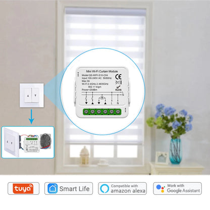 Module curtains Electric Motor Work with Alexa Google Home Smart Life