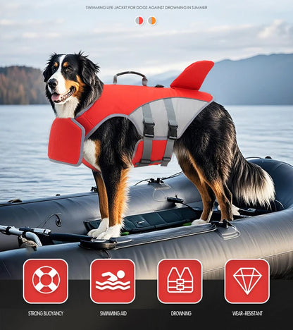 New Pet Swimming Life Jacket – Shark Fin Safety Vest for Dogs