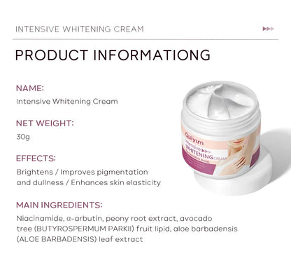 Crema blanqueadora para piel oscura, blanqueamiento de axilas, aclaramiento de axilas