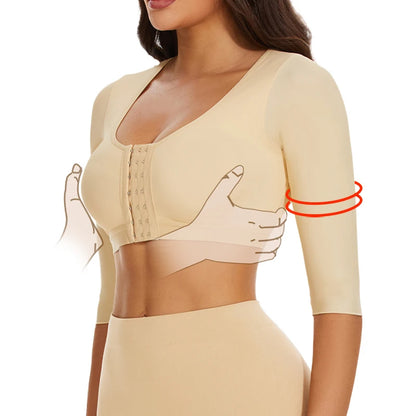 Shaper Tops for Women Flabby Arms Compression Post Surgery Front Closure Bra Cropped