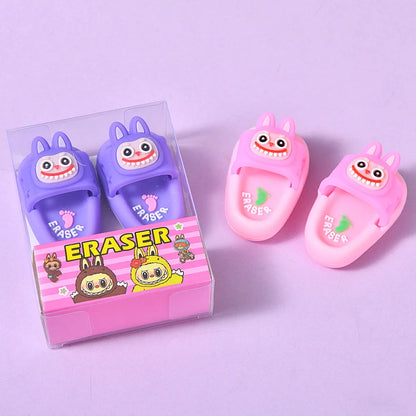 New 1/3/5 Pairs  Eraser Slipper Eraser Kawaii Writing Drawing Pencil Eraser