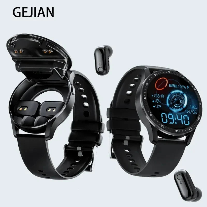 GEJIAN X10 Headset Smart Watch TWS Two In One Wireless Bluetooth Dual Headset Call