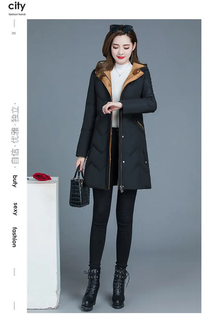 New Female Thickened Down Cotton Jacket
