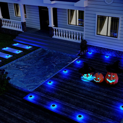 Solar Powered LED Outdoor Deck Lights IP68 Waterproof Automatic On/Off