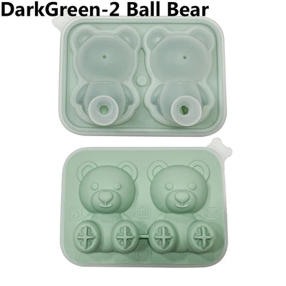 Cute Teddy Bear Ice Cube Making Mold Splash-proof