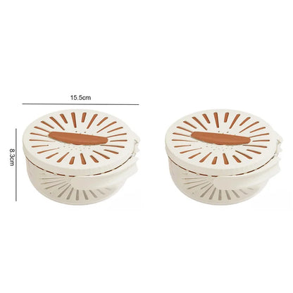 Fruit Drain Basket with Lid Vegetable Washing Bowl Foldable