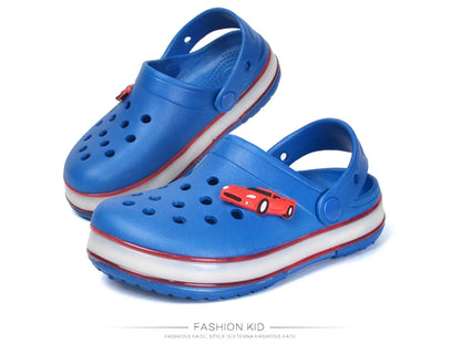 Summer Children Hole Sandals LED Lighted Flashing Light Shoes Boys Girls
