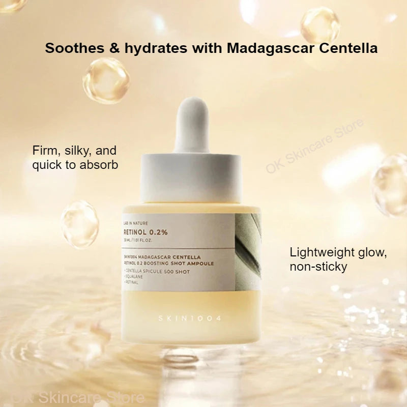 Ampola Coreana de Centelha Asiática com Retinol e Matrixyl para o Cuidado dos Poros e Anti-rugas