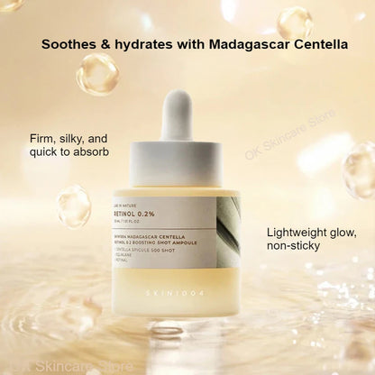 Ampola Coreana de Centelha Asiática com Retinol e Matrixyl para o Cuidado dos Poros e Anti-rugas