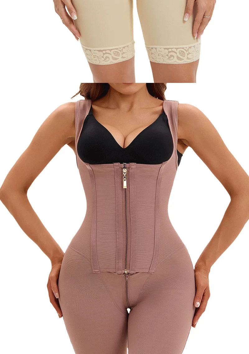 Fajas Colombianas Post Tummy Shapers Women Fully Body Shaper Waist Trainer Firm High