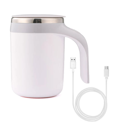 Copo misturador magnético rotativo para café e leite, com misturador automático. Novo copo inteligente para preguiça, aquecedor de garrafas, marcador de tempo e carregamento USB.